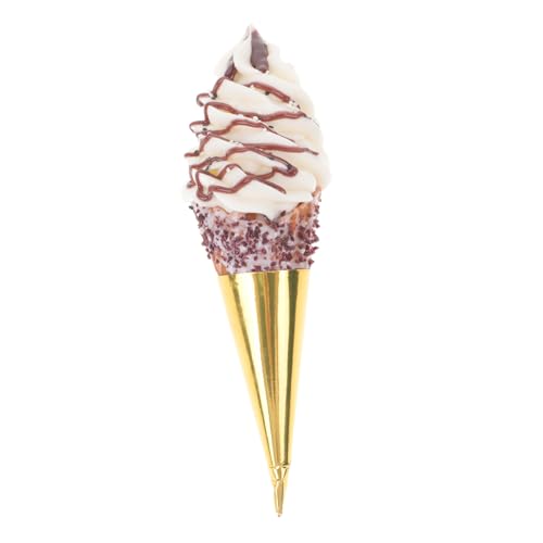 ibasenice Eismodell Eiswürfelschale Cremes Keto- Eisportionierer Eiscreme-Foto-Requisiten schaufensterpuppe schokoladensoße künstliches gefälschtes Eisspielzeug Eistüte PVC Golden von ibasenice