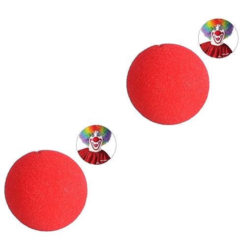 ibasenice Elastisch 2St rote Clownsnase Clownnase Clownsnase rot Streich für kleine Schwämme Clown mit roter Nase clownrote Nase das Gesicht Schwamm Kleidung Requisiten von ibasenice