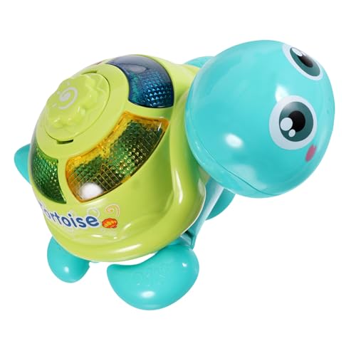 ibasenice Elektrische Tortoise mit Musik und Licht Interaktives Bewegliche Dekoration für Jungen Perfektes für Geburtstage und Feiertage Zufällige Farbe von ibasenice