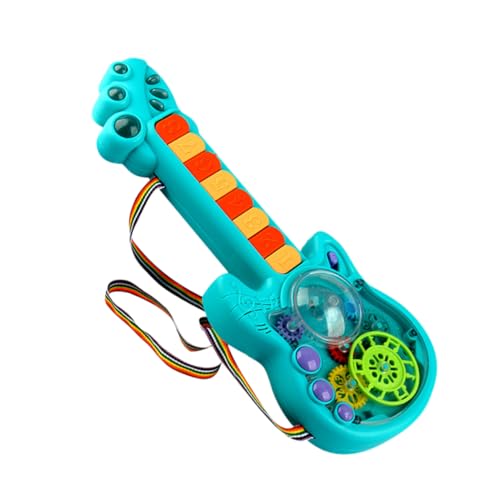 ibasenice Elektronische Kindergitarre mit Sound und Lichteffekten Buntes Musikspielzeug für Frühe Musikerziehung Kreatives Geschenkspielzeug für Jungen und Mädchen Zufällige von ibasenice