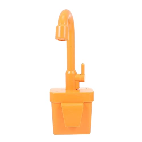 ibasenice Elektronisches Spülbecken für Plastik Modell Fördert Kreativität und Handkoordination für Rollenspiele im Kinderzimmer Orangefarbenes Design von ibasenice