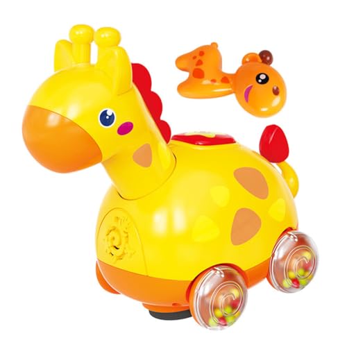 ibasenice Encourage Crawling Giraffe Spielzeug Für Mädchen Interaktives Cartoonförmiges Lauflernhilfen-Spielzeug Krabbelentwicklung Und Frühkindlichen Batterien von ibasenice