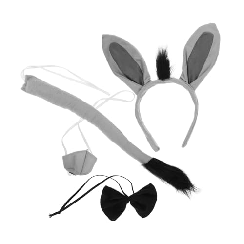 ibasenice Esel Kostüm Set Teilig mit Weichem Stirnband Schleife und Nase Leichtes Party Accessoire für Erwachsene Vielseitig für Halloween Karneval Themenpartys Geeignet ibasenice Esel Kostüm Set Teilig mit Weichem Stirnband Schleife und Nase Leichtes Party Accessoire für Erwachsene Vielseitig für Halloween Karneval Themenpartys Geeignet von ibasenice