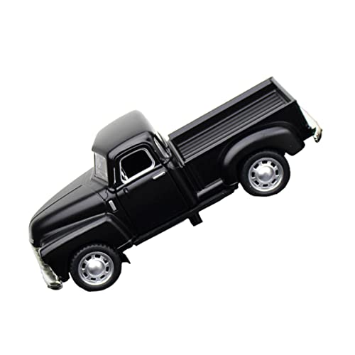 ibasenice Esstisch Auto Fertigmodell LKW Spielzeug Schwarz Model 1:18 Pick- Up- LKW- Auto- LKW- Skulptur Vintage LKW- Slotcar Auto 1 32 Modellauto Metall 1 24 Modellauto Opel Weihnachtsdeko von ibasenice