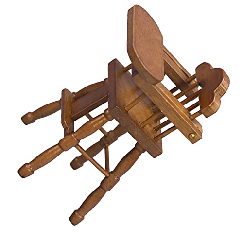 ibasenice Esszimmerstuhl Hochstuhl sitzhocker kindersitze Garten Decor weinachtsgeschenk hochatuhl Toy mini hochstuhl Miniatur-Hochstuhl Miniatur-Esszimmerstuhl- Holz von ibasenice