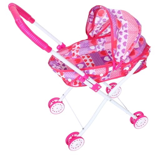 ibasenice Faltbarer Puppenwagen aus Leichter und Stabiler Kinderwagen für Rollenspiele und Outdoor Tiefem ibasenice Faltbarer Puppenwagen aus Leichter und Stabiler Kinderwagen für Rollenspiele und Outdoor Tiefem von ibasenice