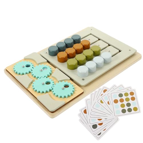 ibasenice Farbenfrohes Holz Sortierspielzeug für Kleinkinder Jahre Montessori Lernbrett zur Farberkennung Feinmotorisches Geschicklichkeitstraining Pädagogisches Zuordnungsspiel Robust und von ibasenice