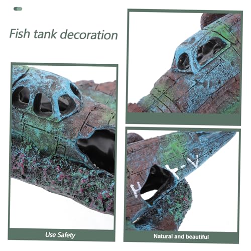 ibasenice Fighter Förmige Resin Aquarium Deko Kleines Fischversteck Naturnahes Aquarien Ornament Realistische Gestaltung Pflegeleicht Schadstofffrei für Gesunde Wasserqualität von ibasenice