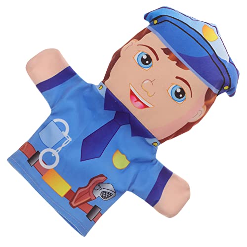 ibasenice Fingerpuppe Polizei aus Plüsch Lustiges Handpuppen zur Eltern Junge Mädchen Kommunikation Leichtes Tragbares Fingerpuppen Plüschtier für Familienfeste und Geschichten Erzählen von ibasenice