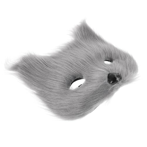 ibasenice Flauschige Fuchs Cosplay Maske Für Halloween Und Karneval Halbe Tiermaske Für Damen Und Herren Für Kostümpartys Und Maskeraden Tier Cosplay Accessoire von ibasenice