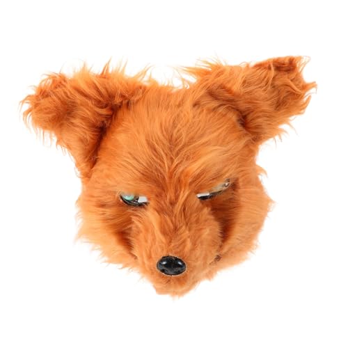 ibasenice Flauschige Wolf Maske mit Beweglichem Mund für Erwachsene Lustige Tiermaske für Halloween Kostümparty Karneval und Maskerade Einzigartiges Design für Unvergessliche Feiern von ibasenice