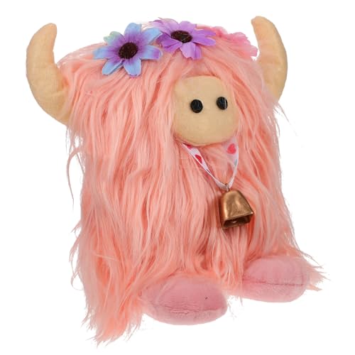 ibasenice Fluffy Kuh Plüschtier Kuscheliges Stofftier Dekofigur für Jugendliche und Partydeko Weiches Plüschmaterial Langlebig und Sicher Geschenkidee für Geburtstag und Schlafbegleiter von ibasenice