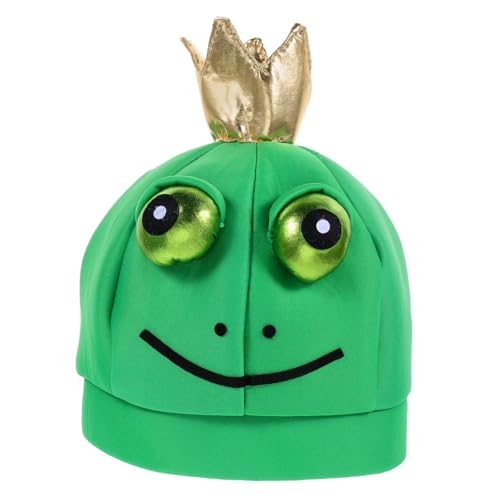 ibasenice Froschhut Partykostüm mit Augen Leichter Universalhut für Erwachsene Vielseitiges Tier Accessoire für Halloween Cosplay Bühnenauftritt und Gruppenevents von ibasenice