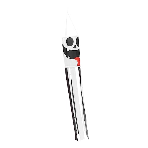ibasenice Gartenverzierung Windsock Halloween-windsack Windmühlen Halloween-Banner Flaggen Geisterwindsack Fröhliche Halloween-gartenfahne Halloween-luftröhrenflagge Festivalfahnen Stoff von ibasenice