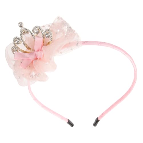 ibasenice Geburtstagskrone Stirnband für Mädchen Stabile Leichte Haarschmuck Krone mit Silbernem Strass Eleganter Kopfschmuck für Kindergeburtstag Party für Kleine Prinzessinnen von ibasenice