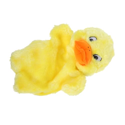 ibasenice Gelbe Ente Handpuppe aus Weichem Plüsch für Storytelling Marionette für Interaktives Rollenspiel Puppentheater Zubehör Kuscheliges für Mädchen und Jungen von ibasenice