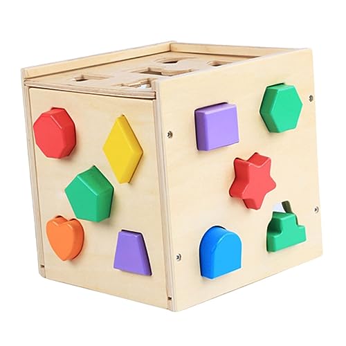 ibasenice Geometrische Formen Lernspielzeug für Kleinkinder Kognitives Bauklötze Hand Auge koordination und Logischen Denkfähigkeit Langlebiges Montessori von ibasenice