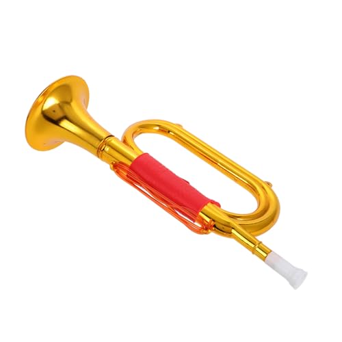 ibasenice Goldene Trompete für Authentische Bühnenrequisite Musikspielzeug aus Kunststoff für Lernspiele und Auftritte Vielseitig Einsetzbar für Jungen und Mädchen von ibasenice