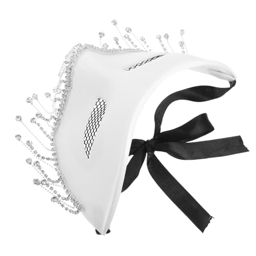 ibasenice Halbgesichts Maske Damen Strass mit Fransen Spitzen Vorhang Verstellbar Komfortabel für Maskenball Halloween Bühnenauftritt Karneval Party Zubehör ibasenice Halbgesichts Maske Damen Strass mit Fransen Spitzen Vorhang Verstellbar Komfortabel für Maskenball Halloween Bühnenauftritt Karneval Party Zubehör von ibasenice