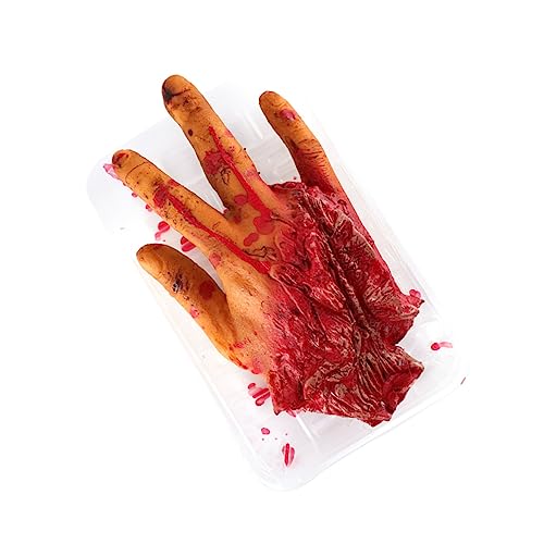 ibasenice Halloween Deko Simulation Menschliche Organe Requisiten Gruselige Blutige Hand Für Haunted House Party Zubehör Wiederverwendbar Realistisch von ibasenice