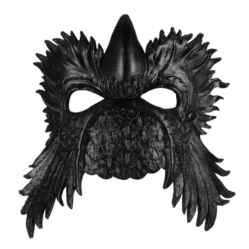 ibasenice Halloween Eulenmaske Verstellbare Tiermaske für Karneval und Cosplay Einzigartiges Design für Halloween Feiern Maskenbälle und Kostümpartys Mysteröse Eulenform mit Sichtfeld von ibasenice