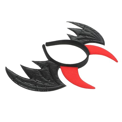 ibasenice Halloween-Fledermaus-Stirnband Hörner Cosplay Halloween -Haarbänder halloween headband haarband halloween frauen kopfschmuck Cosplay-Halloween-Kopfschmuck Plastik Black von ibasenice