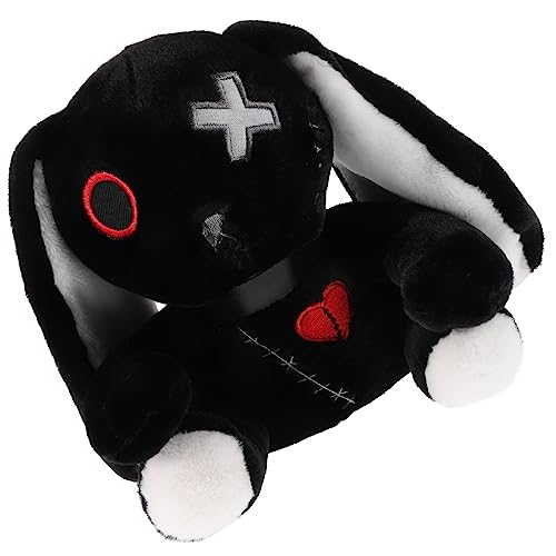 ibasenice Halloween Goth Kaninchen Plüsch Hase Weiches Stofftier Für Halloween Süßes Kuscheltier Perfektes Für Sammler von ibasenice
