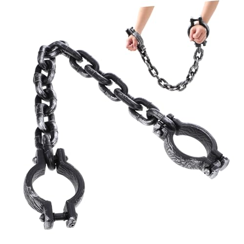 ibasenice Halloween Handschellen Deko in Schwarz Leichte Realistische Gefängnisketten für Karneval Cosplay Kostümparty Bequemes Tragen Einfaches An Ablegen ibasenice Halloween Handschellen Deko in Schwarz Leichte Realistische Gefängnisketten für Karneval Cosplay Kostümparty Bequemes Tragen Einfaches An Ablegen von ibasenice