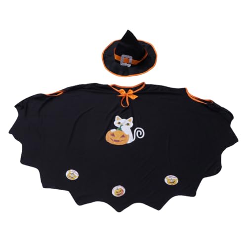 ibasenice Halloween Kinderkostüm mit Hexenhut und Kürbis Umhang aus Langlebigem für Party Bühne Cosplay Verkleidung für Jungen und Mädchen von ibasenice