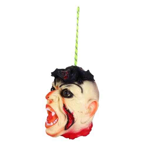 ibasenice Halloween-Requisiten gefälscht Maske Dekorationen Kostüm Mini halloween horror halloween grusel baustützen Halloween-Kopf-Requisite Halloween-Deko-Zubehör Vinyl Yellow von ibasenice