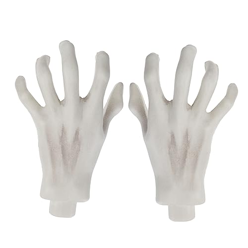 ibasenice Halloween-Simulationshand Halloween -Fensteraufkleber Kostüm Becher Dekoration Halloween Halloween assecoires gefälschte Hand für Halloween Plastik gefälschte Hand Grey von ibasenice