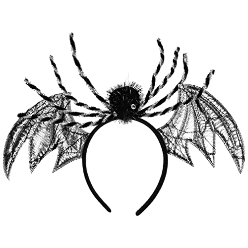 ibasenice Halloween-stirnband Für Jungen Und Mädchen Spinnen- Und Fledermaus-stirnband Partyzubehör Silber von ibasenice