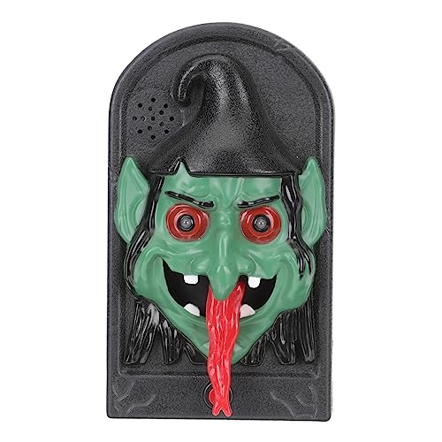 ibasenice Halloween Türglocke Leuchtend mit Gruseliger Hexe Schaurige Halloween Deko mit Soundeffekt Langlebige Realistische Skelett für Party und Horrorhaus Dekoration von ibasenice