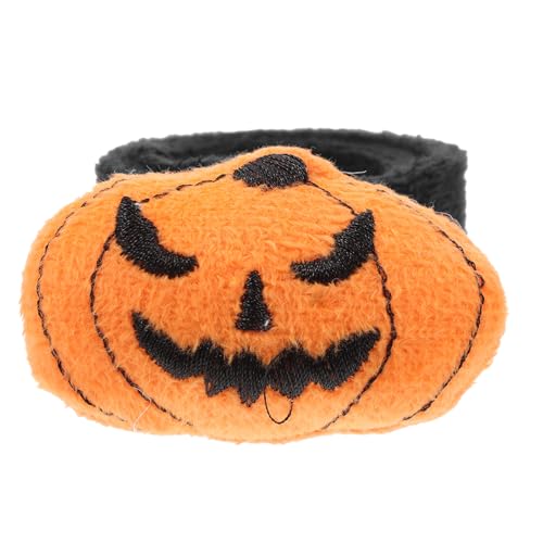 ibasenice Halloween-dekorationsschnappschuss Kürbisse -kürbis-Outfit Ring Halloween-partygeschenke Lustiges Halloween-Slap-Band Lustiges Handgelenkspielzeug Armband Black Tuch von ibasenice