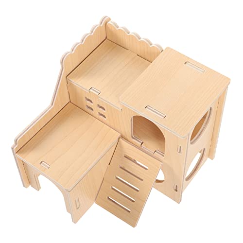 ibasenice Holz Hamster Rutsche Doppel-Schicht Ratte Zimmer Für Hamster Spielen Schlafen Wohnkultur ibasenice Holz Hamster Rutsche Doppel-Schicht Ratte Zimmer Für Hamster Spielen Schlafen Wohnkultur von ibasenice