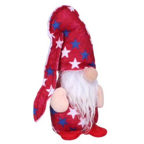 ibasenice Handgefertigte Dekoration für Unabhängigkeitstag Verspielte GNOME für Heim und Büroschmuck für Memorial Day und Kleine Räume Hoch Kreatives Design von ibasenice