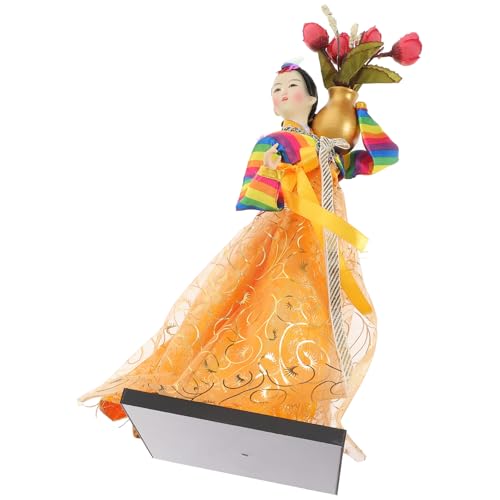 ibasenice Handgefertigte Puppe Zubehör Für Babypuppen Wiedergeborene Puppe Figur Vintage - Puppenzubehör Wertvoll Koreanische Traditionelle Hanbok-Puppe Yellow von ibasenice