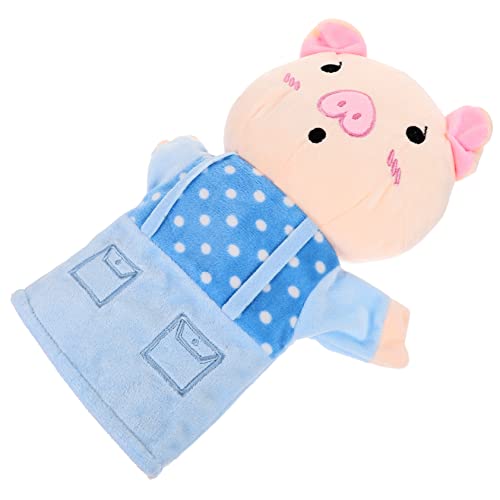 ibasenice Handpuppe Früherziehung Lernspielzeug Für Pädagogische Handpuppe Handpuppen-Requisite Handpuppe in Schweineform Handpuppen Für Babys Puppe Für Sky-Blue Plüsch von ibasenice