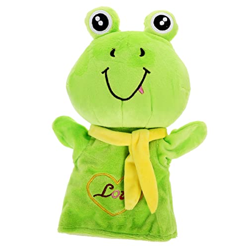 ibasenice Handpuppe Früherziehung interaktives kinderspielzeug Frösche Handspielpuppen spielzeuge für Funny Toys Tiere Marionettenpuppen Plüsch Green von ibasenice