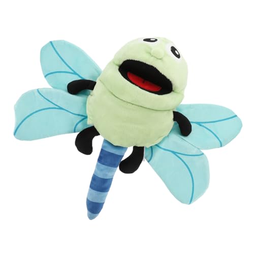 ibasenice Handpuppe Libelle Finger Drachen Riese Libelle Ausgestopfte Handpuppe Simulationslibellenmodell Rollenspiel Handpuppe Cartoon-Libelle-Marionette Handpuppen Plüsch von ibasenice