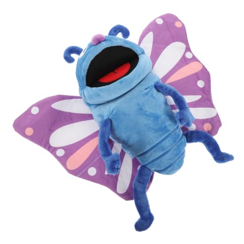 ibasenice Handpuppe Schmetterling Puppen Cartoon-Tiere-Marionette Handpuppe Schmetterlingspuppe Schmetterling stofftier Handpuppe zum Geschichtenerzählen kleine Handpuppe Plüsch von ibasenice