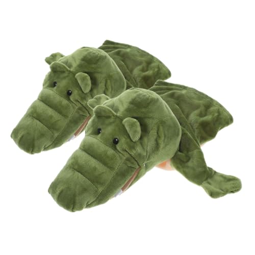 ibasenice Handpuppen Für Handschuhe Alligator Handpuppen Puppe Mit Beweglichem Mund Rollenspiel Tierpuppe Zum Geschichtenerzählen Cartoon Puppen Kinderhandpuppe Grüner Plüsch von ibasenice