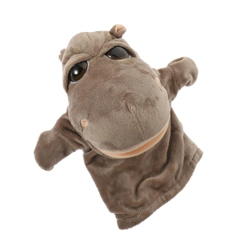 ibasenice Handpuppen Tierhandpuppe mit Beweglichem Mund Weiches Plüschtier Handpuppe für Eltern-Junge Mädchen-Spiele Erzähltheater Geschenk für Geburtstag Halloween Weihnachten Braun von ibasenice