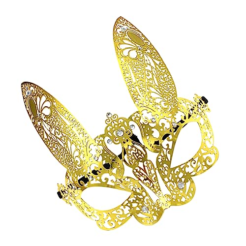 ibasenice Elegante Hasenmaske Halbmaske Halloween Karneval Abschlussball Luxus-maskenballmaske von ibasenice
