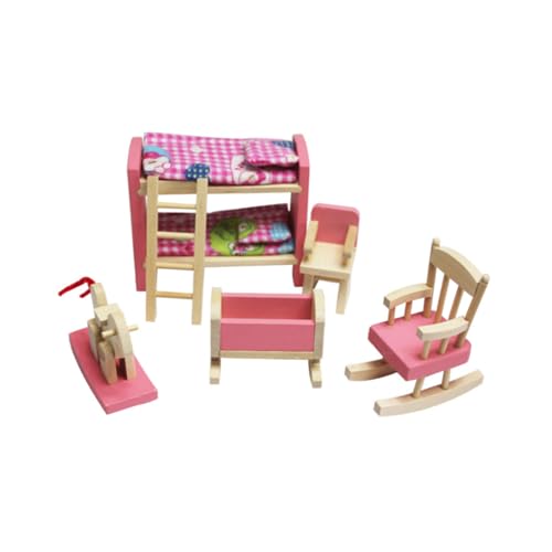 ibasenice Hausmöbel Set Für Puppenhaus Möbel Zubehör Hochbett Und Niedrigbett Kreatives Für Mädchen Fantasie Und des Rollenspiels von ibasenice