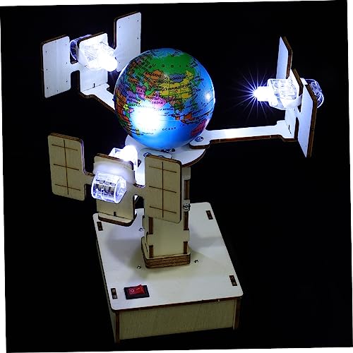 ibasenice Holz Bausatz Satellitenmodell DIY Wissenschaftliches Lernspielzeug Stem Experiment für Jugendliche Pädagogisches Montagekit von ibasenice