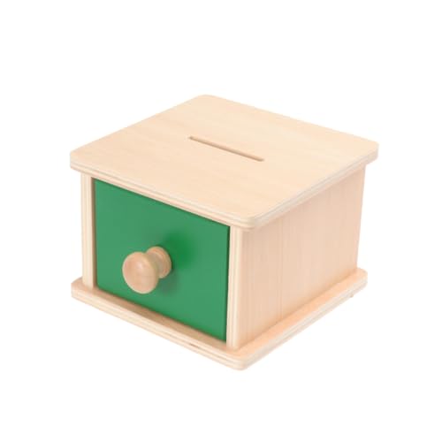 ibasenice Holz Hand Auge Koordination Lernspielzeug für Montessori Münzbox Stil Pädagogisches Holzspielzeug zur Motorischer Fähigkeiten Geschenkidee für Kleinkinder Jungen Mädchen von ibasenice
