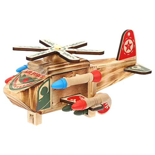 ibasenice Holz Krieger Hubschrauber holzspielzeug Retro Handgefertigte Holzdekoration Flugzeug Nachbildung Jet Fluggesellschaft Tischdekoration aus Holz Kabinettsdekoration ibasenice Holz Krieger Hubschrauber holzspielzeug Retro Handgefertigte Holzdekoration Flugzeug Nachbildung Jet Fluggesellschaft Tischdekoration aus Holz Kabinettsdekoration von ibasenice