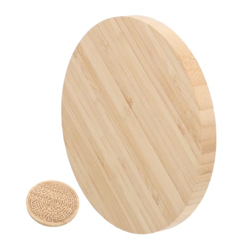 ibasenice Holz Labyrinth für Rundes Holz Maze Brett Balancespiel für Kleinkinder Tragbares Lernspiel zur Koordinations und Feinmotorikförderung Montessori Aktivitätsspiel von ibasenice
