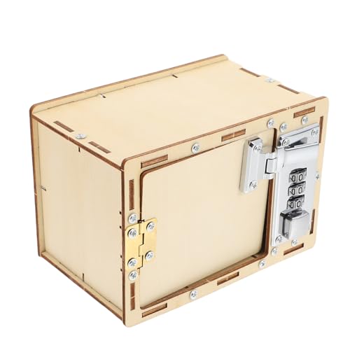 ibasenice Holz Puzzle schlossbox für DIY Lernspielzeug mit Mechanischem Zahlenschloss Pädagogisches Handwerk für Logisches Denken Motorische Fähigkeiten Gemeinsames Eltern Junge von ibasenice